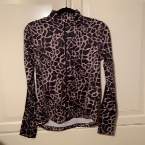 Long sleeved animal print athletic shirt